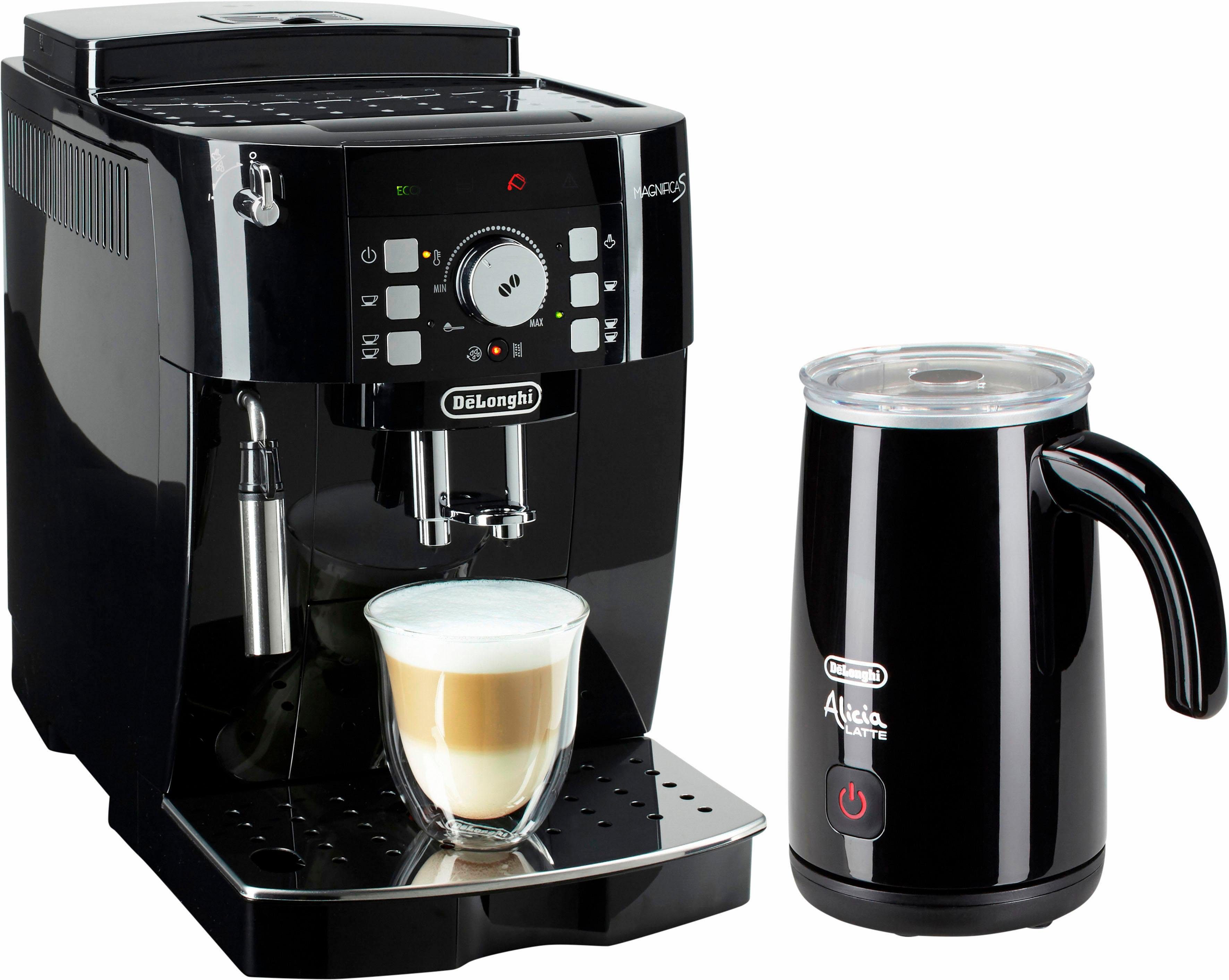 Kaffeevollautomat Magnifica S ECAM21.118.B - mit Barista-Milchaufschäumer, Schwarz