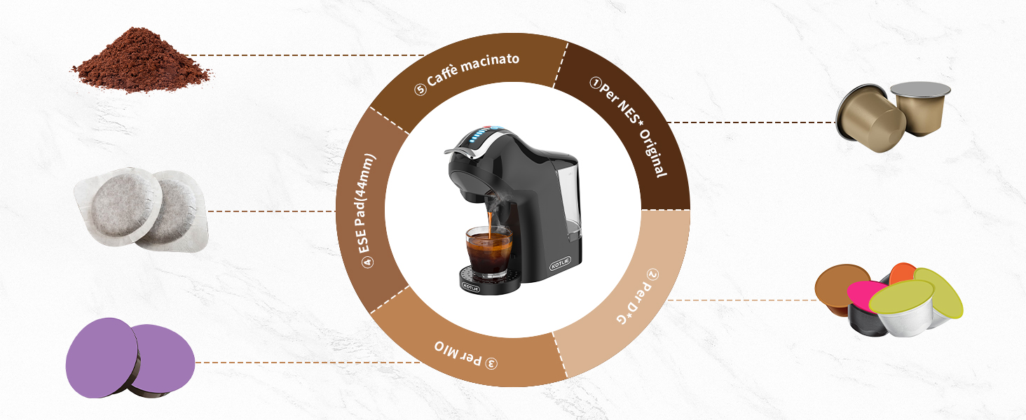 Macchina da caffè 5 in 1