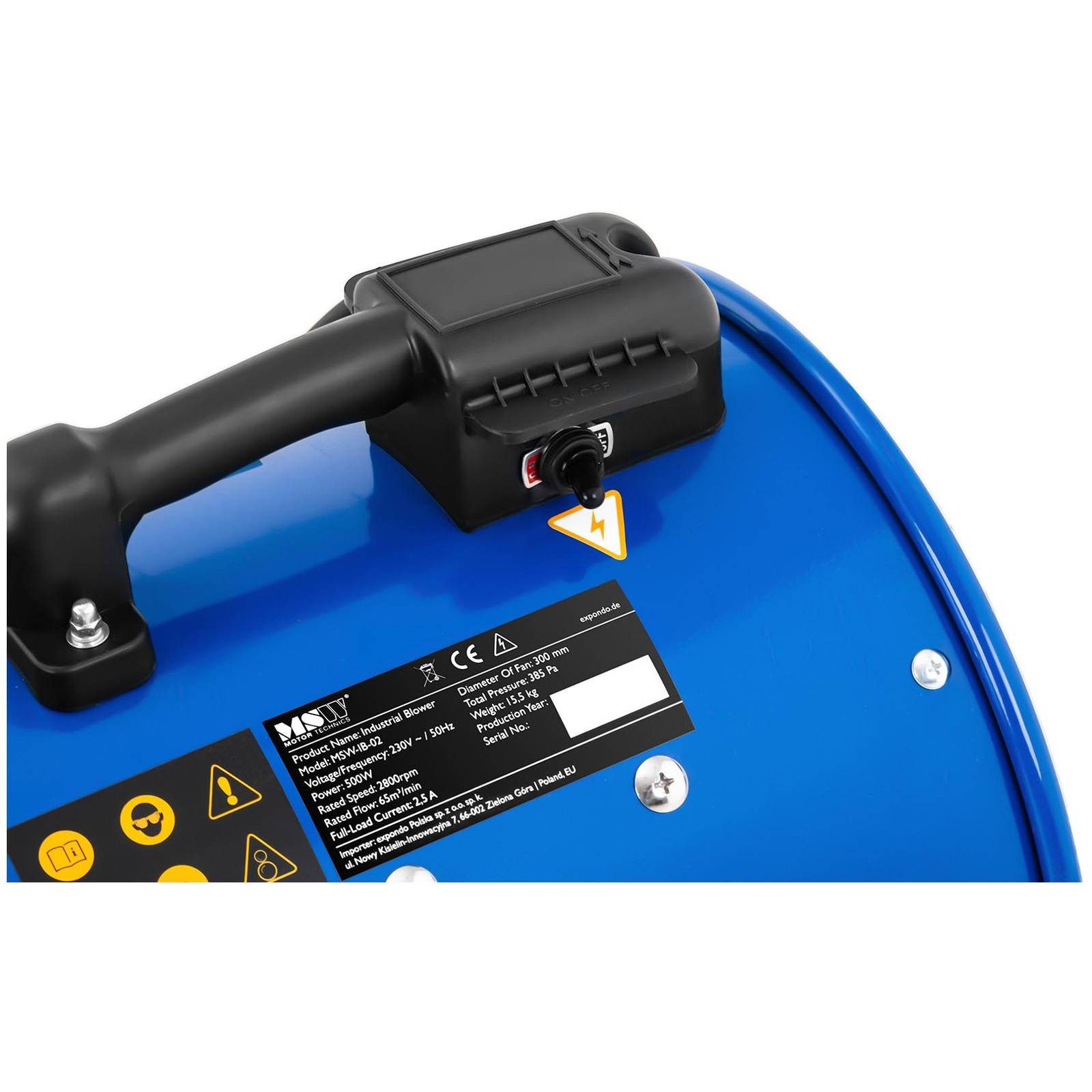 Bodenventilator Bauventilator Ø 30 cm Axialventilator Baulüfter Axialgebläse IP54