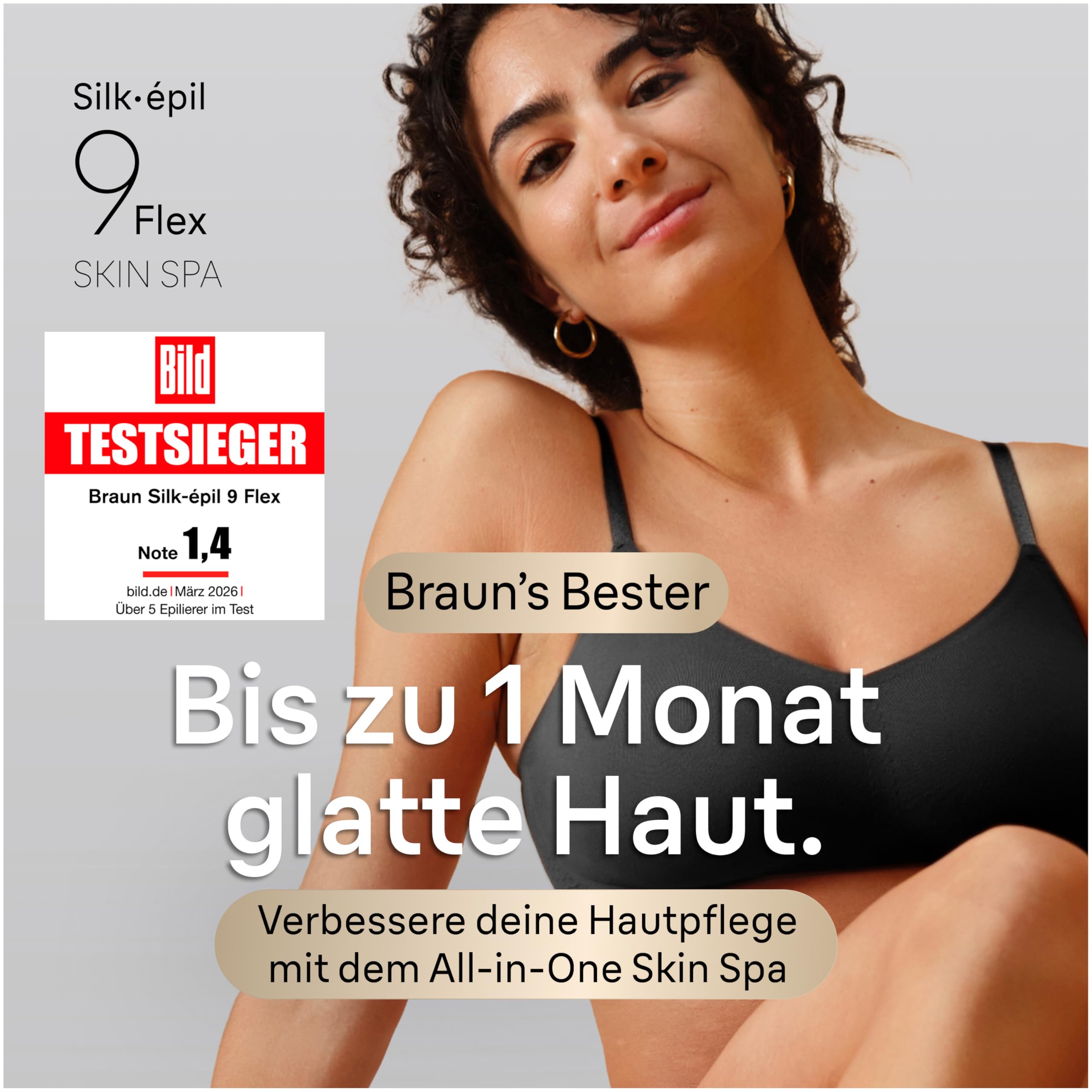 Damen-Epilierer Silk·épil 9 Flex 9-041 3D wasserfest kabellos mit flexiblem Epilierkopf 40 MicroGrip-Pinzetten Rasier- und Trimmeraufsatz