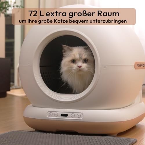AstroPet Lettiera autopulente 72L con tappetino, controllo APP, sterilizzazione UV, protezione di sicurezza multipla, adatta per più gatti : Amazon.it: Prodotti per animali domestici