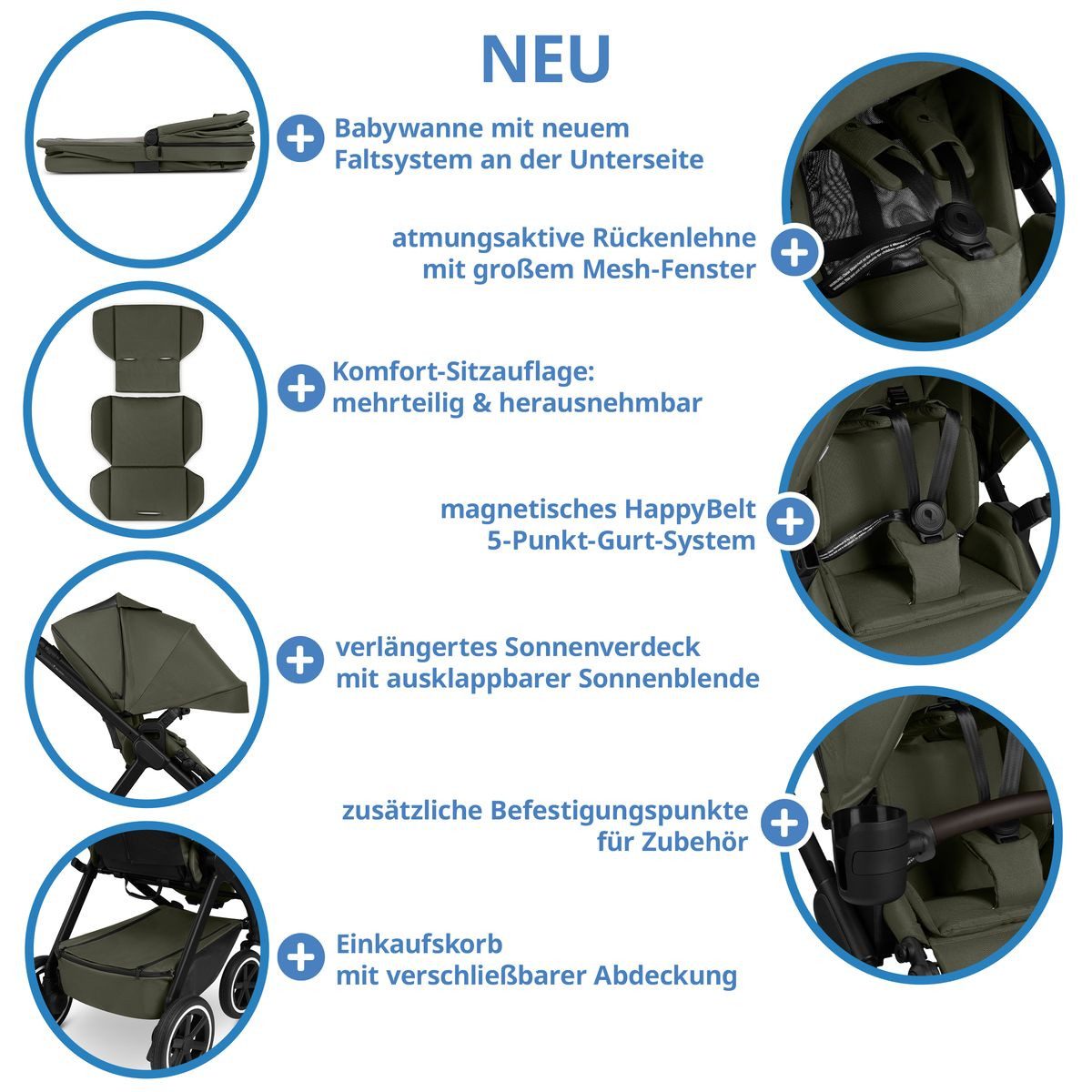 Kombi-Kinderwagen Samba 2 - Pure - Avocado