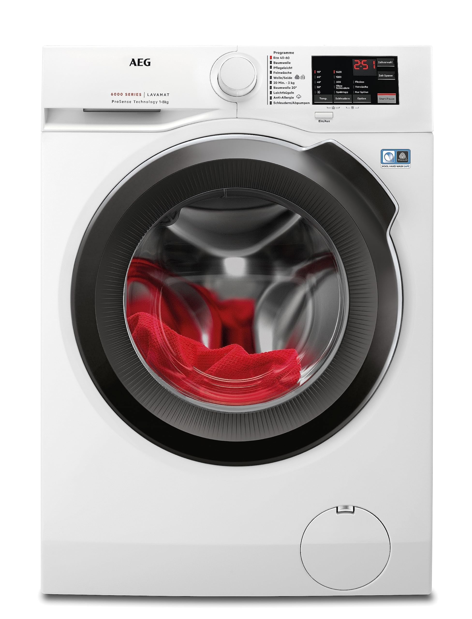 Waschmaschine 8 kg Serie 6000 L6AMZ48FL mit ProSense Mengenautomatik und Anti-Allergie-Programm