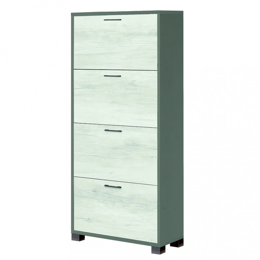 Scarpiera con ante per interno, elegante, resistente con montaggio facile 70 x 29 cm