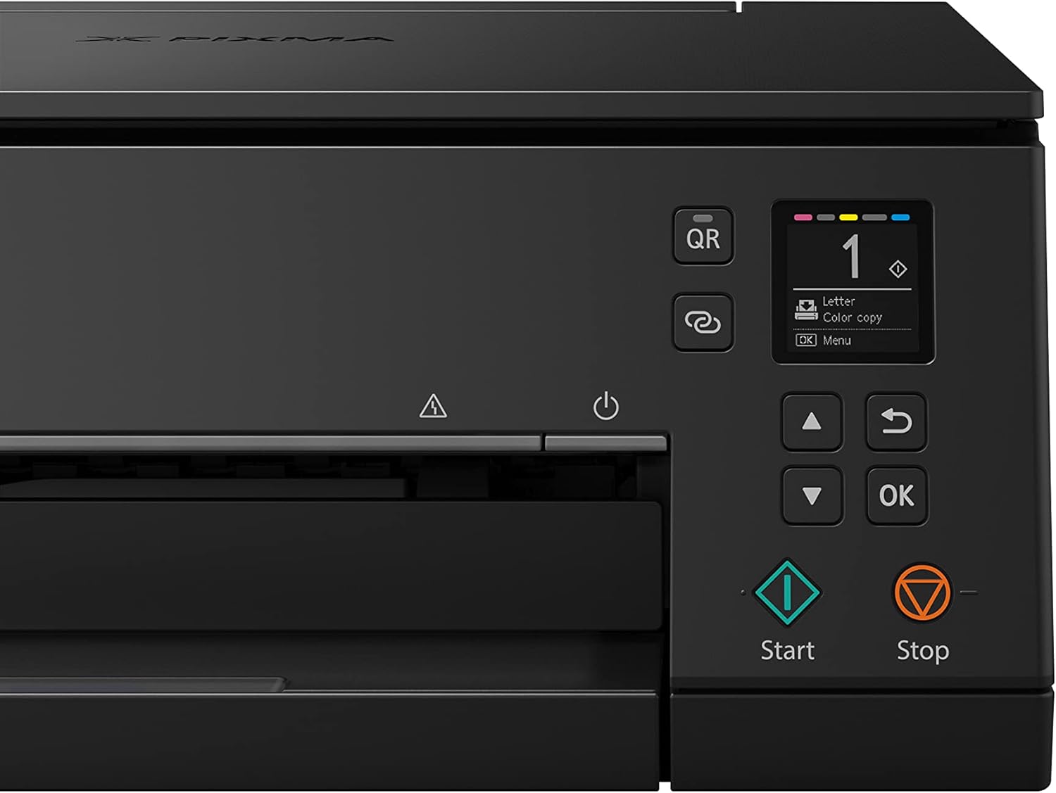 Canon PIXMA TS6350a Drucker Farbtintenstrahl Multifunktionsgerät DIN A4 (Fotodrucker, Scanner, Kopierer, OLED, 4.800x1.200 dpi, USB, WLAN, 5 separate Tinten, Duplexdruck, 2 Papierzuführungen), schwarz