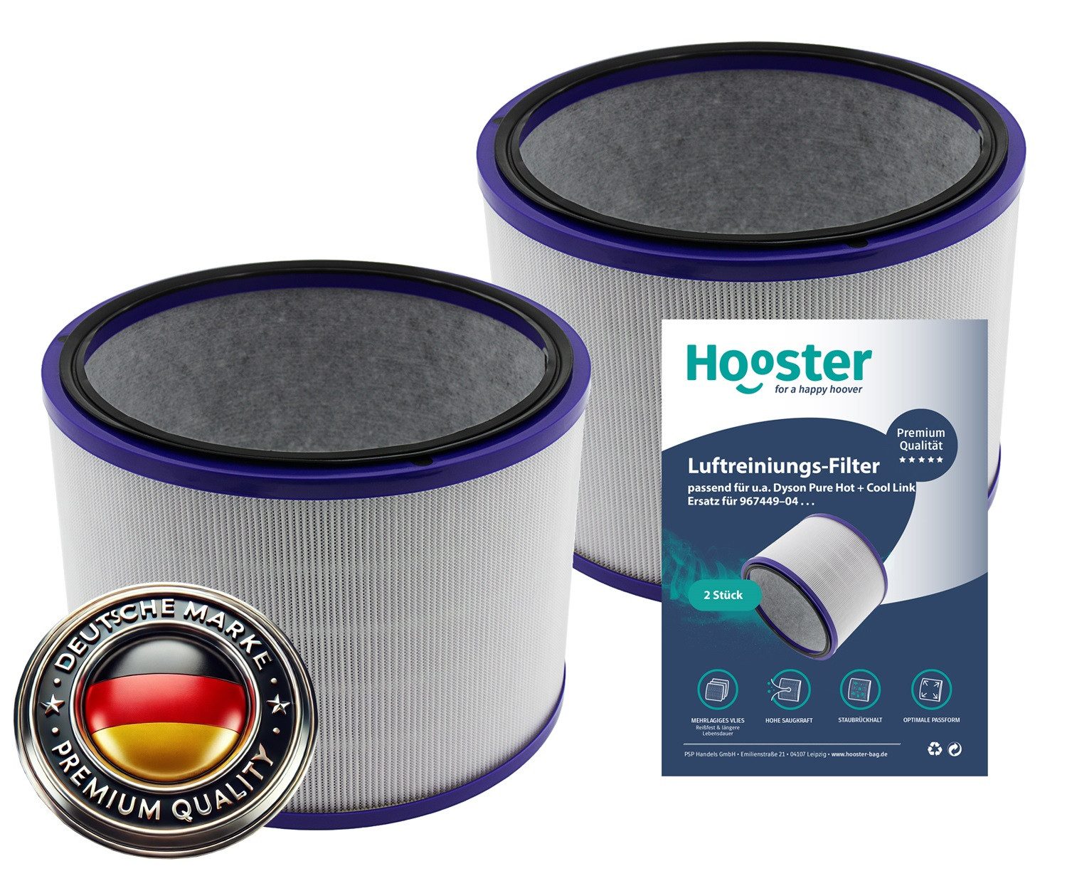 Luftfilter 2er-SET Filter passend für Dyson Pure Hot + Cool Link