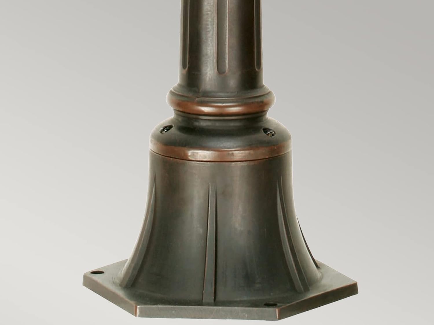 meineWunschleuchte Hochwertige Wegeleuchte im Jugendstil mit Schirm aus Amberglas, Höhe 117cm