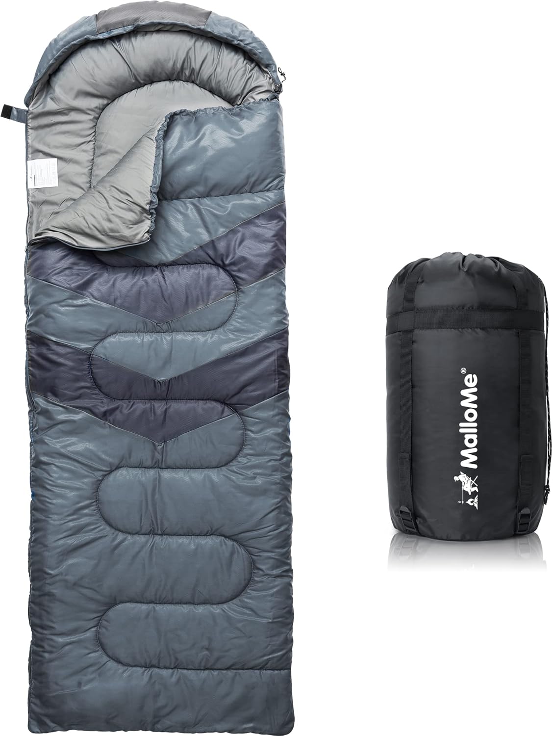 MalloMe Sacco a Pelo Invernale - Sacco a Pelo 4 Stagioni - Per Adulti e Bambini - Sacchi a Pelo Ultraleggero Compatto Primavera Estivo Autunno - Sacco a Pelo Campeggio - Sacco Per Dormire
