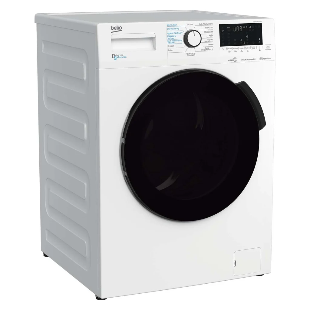 Beko Was-droger met XL-deur BT, 1400 tpm, stoomfunctie WDW85141Steam1