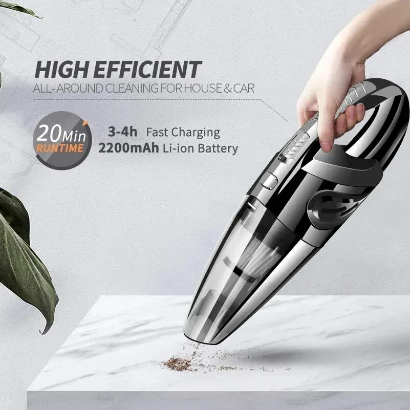Handheld Vacuum Cleaner �C 9000Pa Cyclone Suction, Cordless & Lightweight for Home, Car & Pet Hair Cleanup