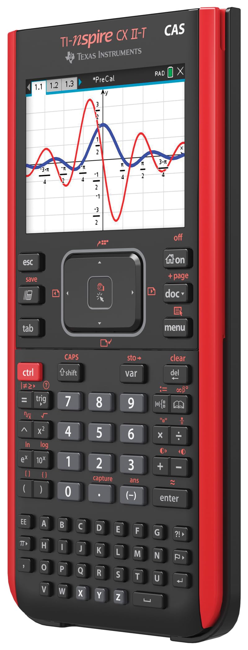 Texas Instruments TI Nspire CX II T CAS Graphikrechner schwarz mit Farbdisplay Computeralgebrasystem