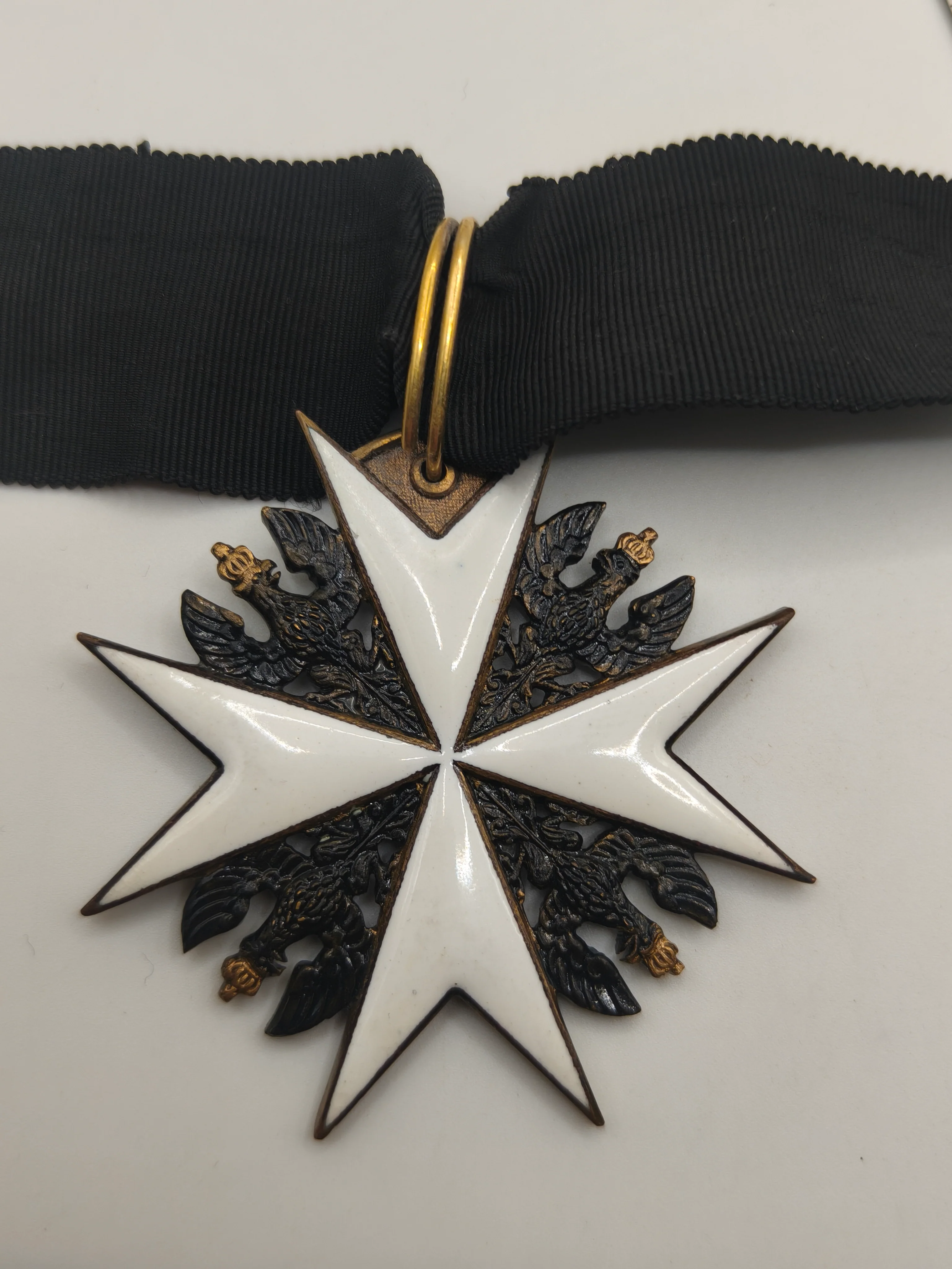 Prussian St John Order Neck Cross in silver.