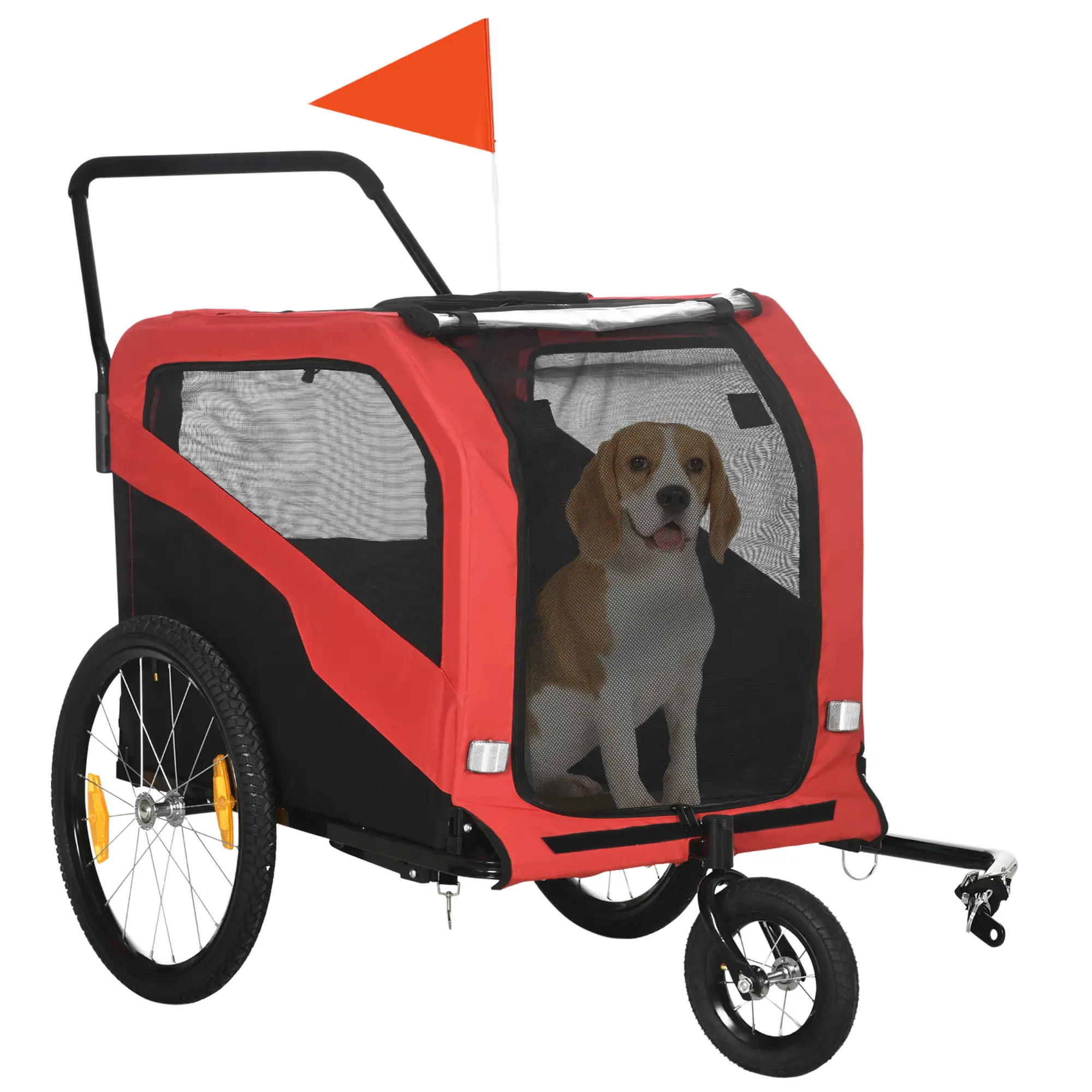 HOMCOM hondenbed 30 kg, rood, stevig & comfortabel voor grote honden