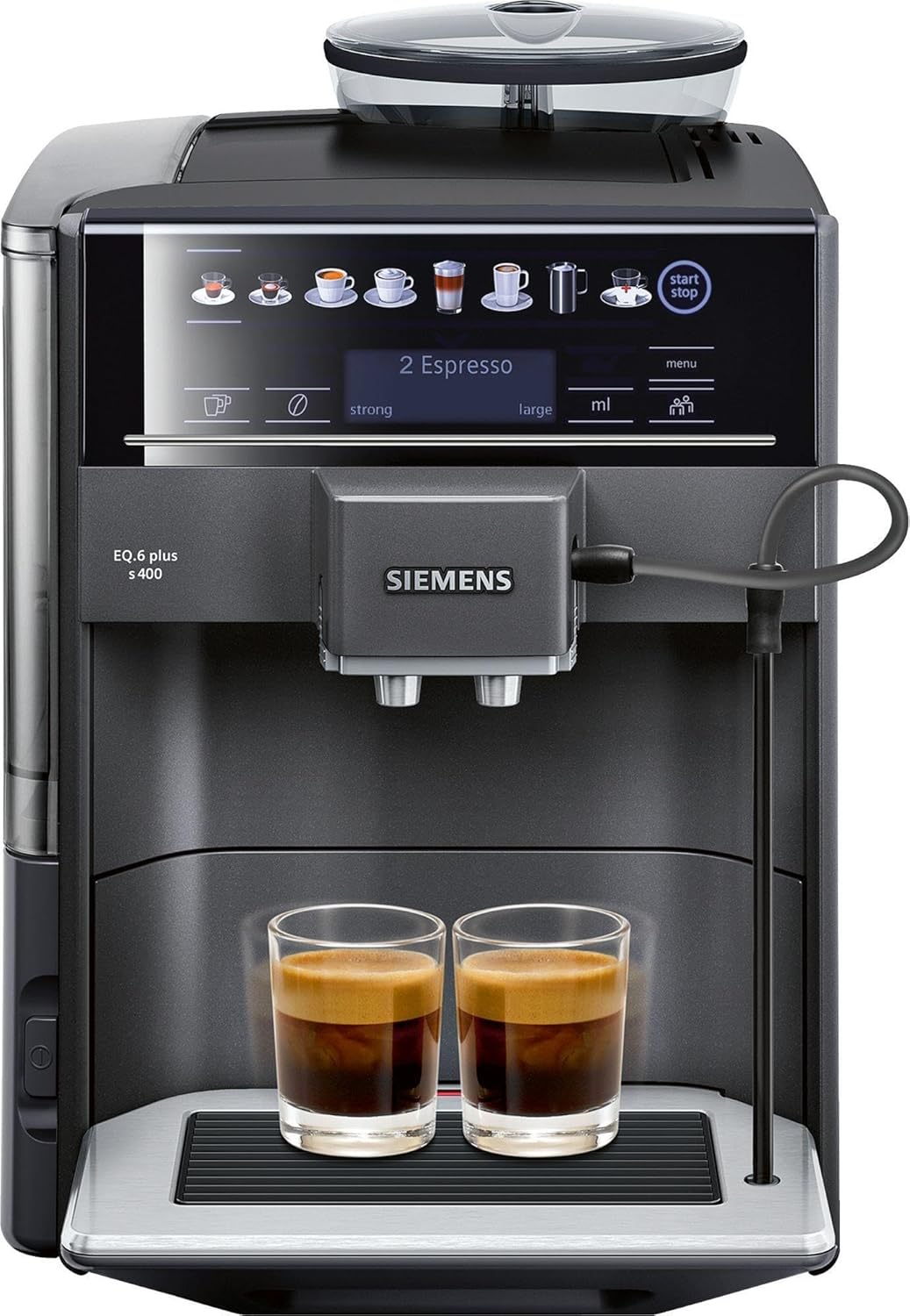 Siemens EQ6 Plus TE654319RW- Espressomachine - Antraciet, Schwarz