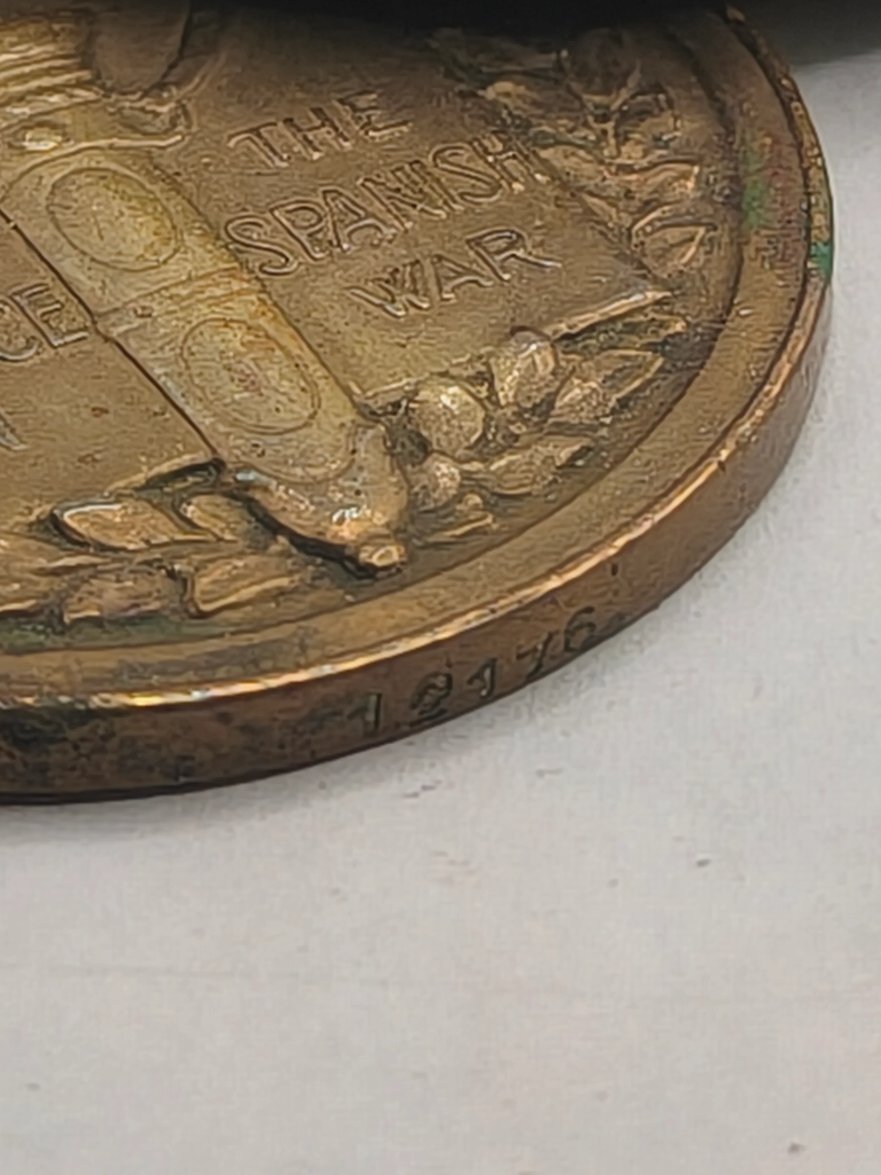 Medal Cuban War 1898. USA. Named and numbered.