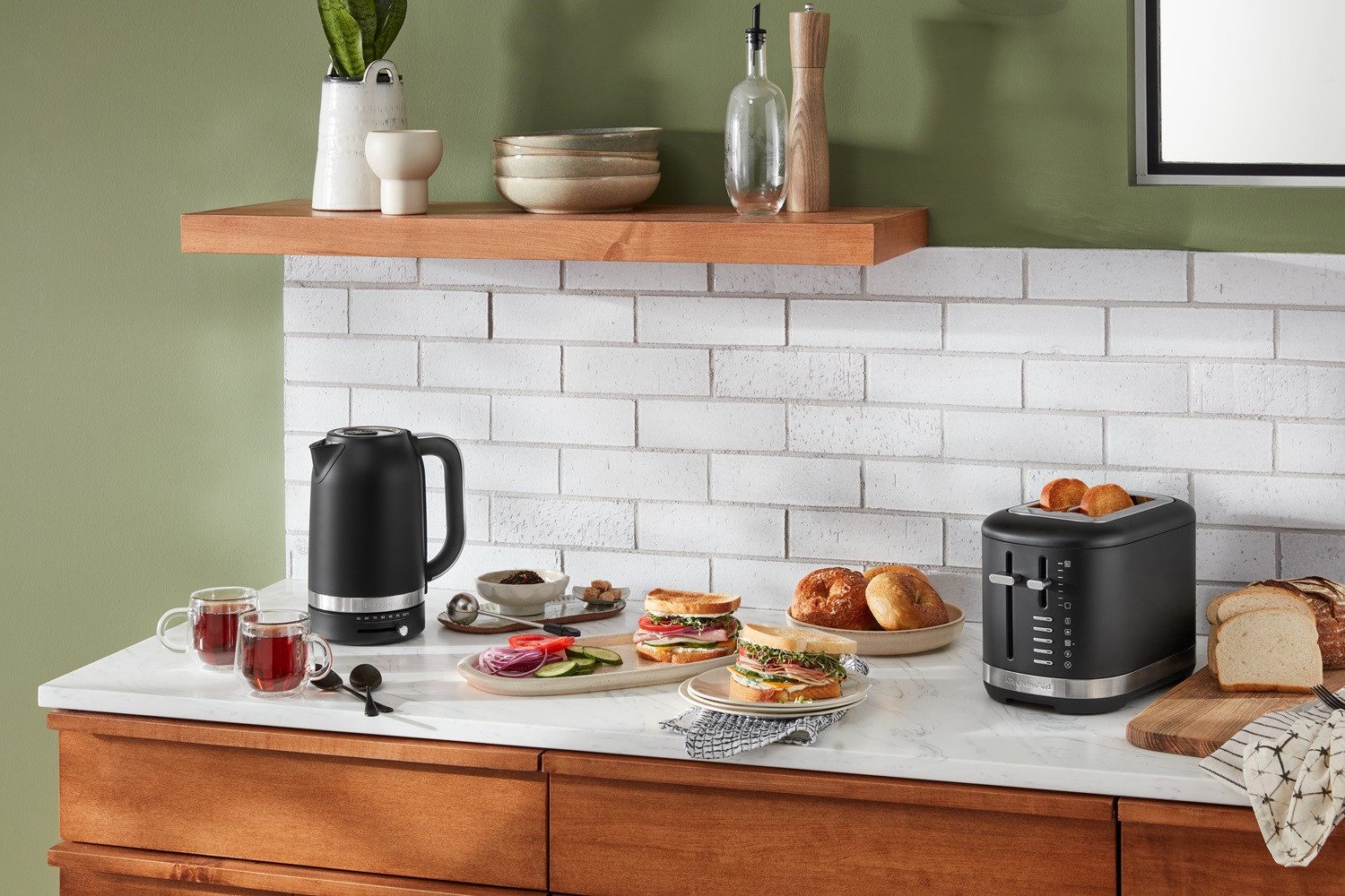 Toaster Set Wasserkocher 5KEK1701, Toaster 5KMT2109 + Brötchenaufsatz
