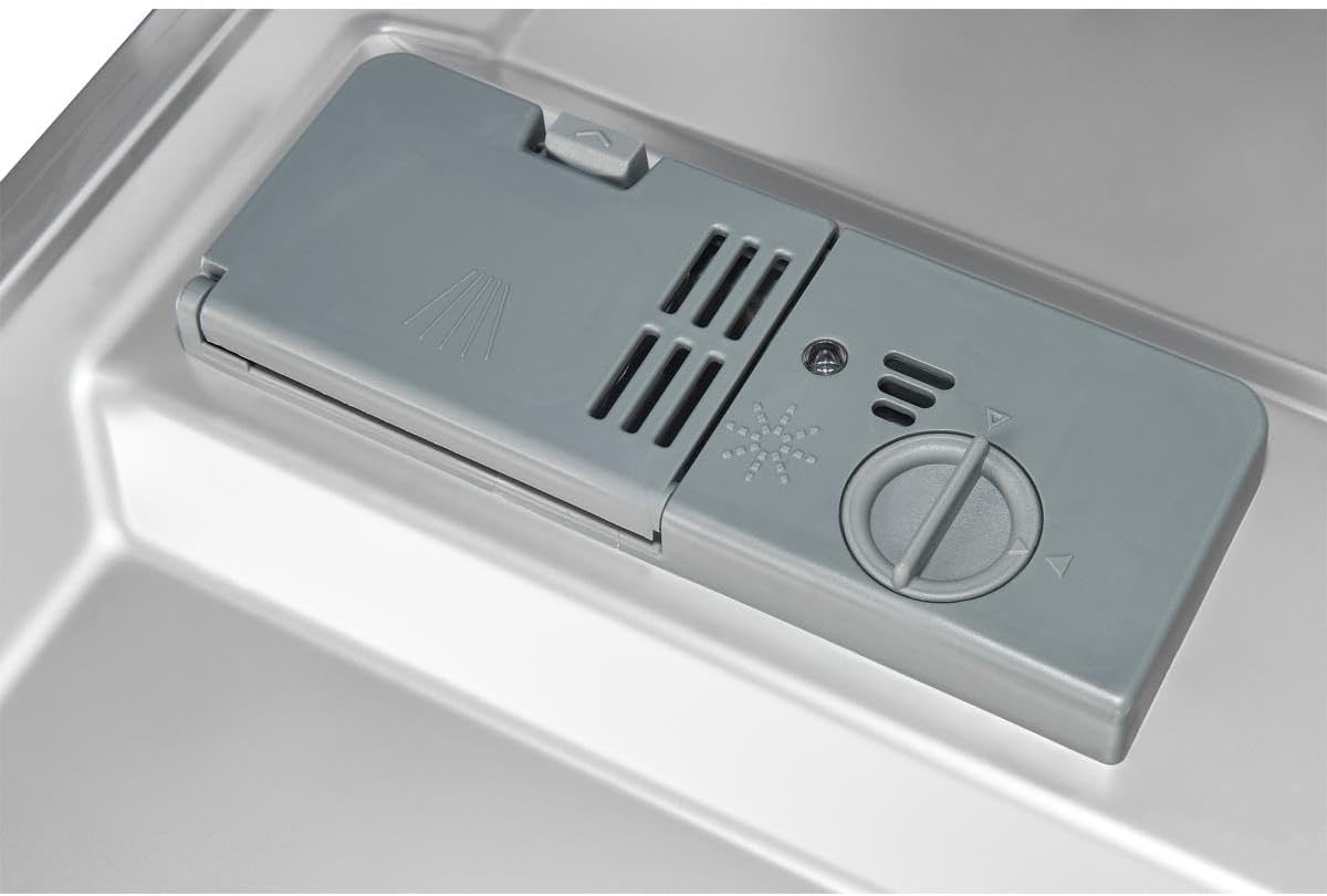 Exquisit Geschirrspüler, Spülmaschine, 45 cm Breite, Teilintegriert, 9 Maßgedecke, 9 Liter, Startzeitvorwahl, ECO-Modus, Geschirrspüler 45 cm, EGSP51009-EB-030E inox