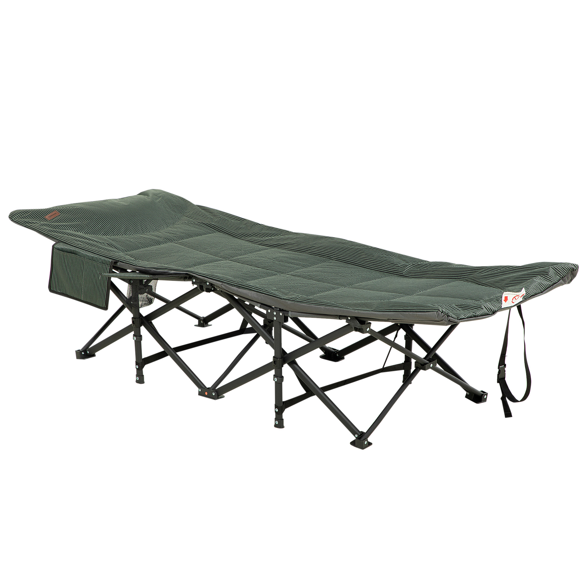 Outsunny Sonnenliege, klappbar, neigbare Rückenlehne, mit Becherhalter, bis 120 kg, 68 x 186 x 48 cm, Grau