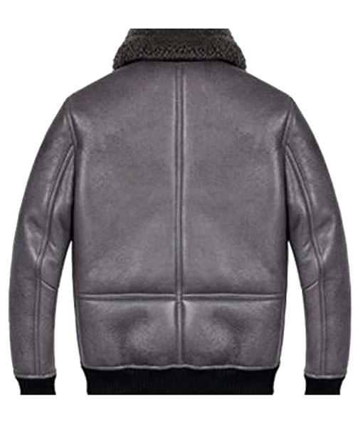 Men’s B2 Grey Shearling Leather Jacket