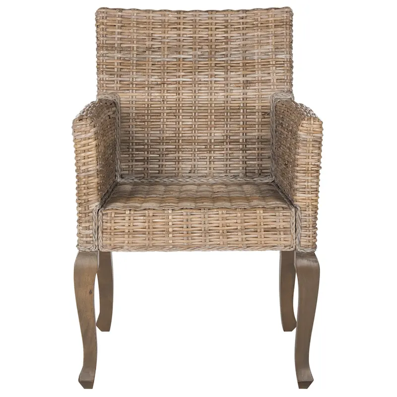 SAFAVIEH Alearda Natural Dining Chair (Set of 2) - 23 x 24.4 x 34 - 23Wx24Dx34H