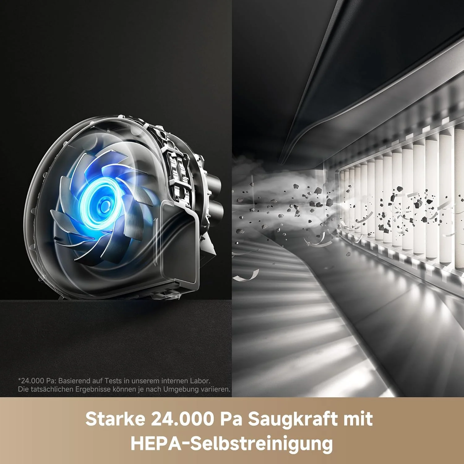 Mova V50 Ultra Complete Saugroboter mit Wischfunktion, Einer Saugkraft von 24.000 Pa, anhebbare Navigation mit 6 cm Hindernisüberwindung und Warmwasser-Wischen mit DuoSolution-System, weiß