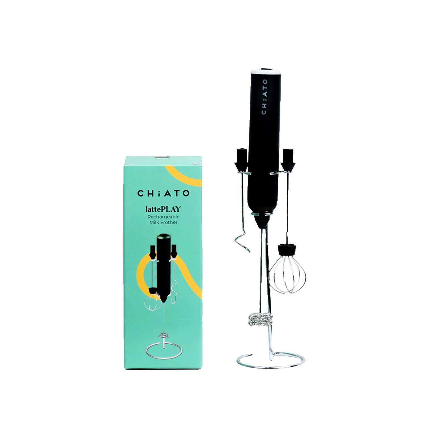 Milchaufschäumer CHiATO LattePLAY Milchaufschäumer - Schwarz