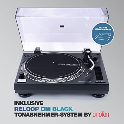 Giradischi Reloop RT 1 BT con trasmissione a cinghia per applicazioni DJ e HiFi, uscita Bluetooth per il collegamento wireless con altoparlanti Bluetooth : Elettronica