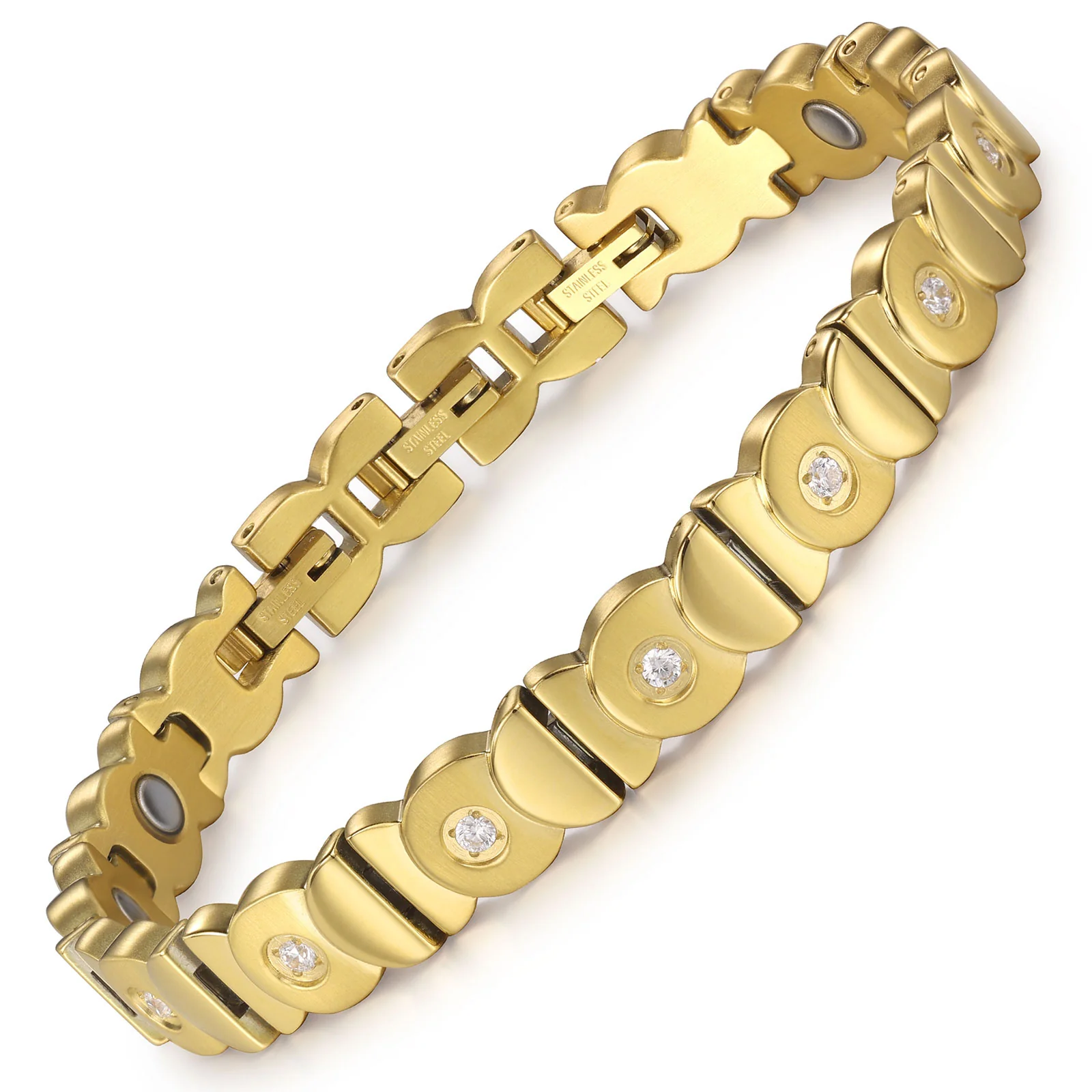 RainSo Women Powerful Effective Magnetic Bracelet for Pain #Gold