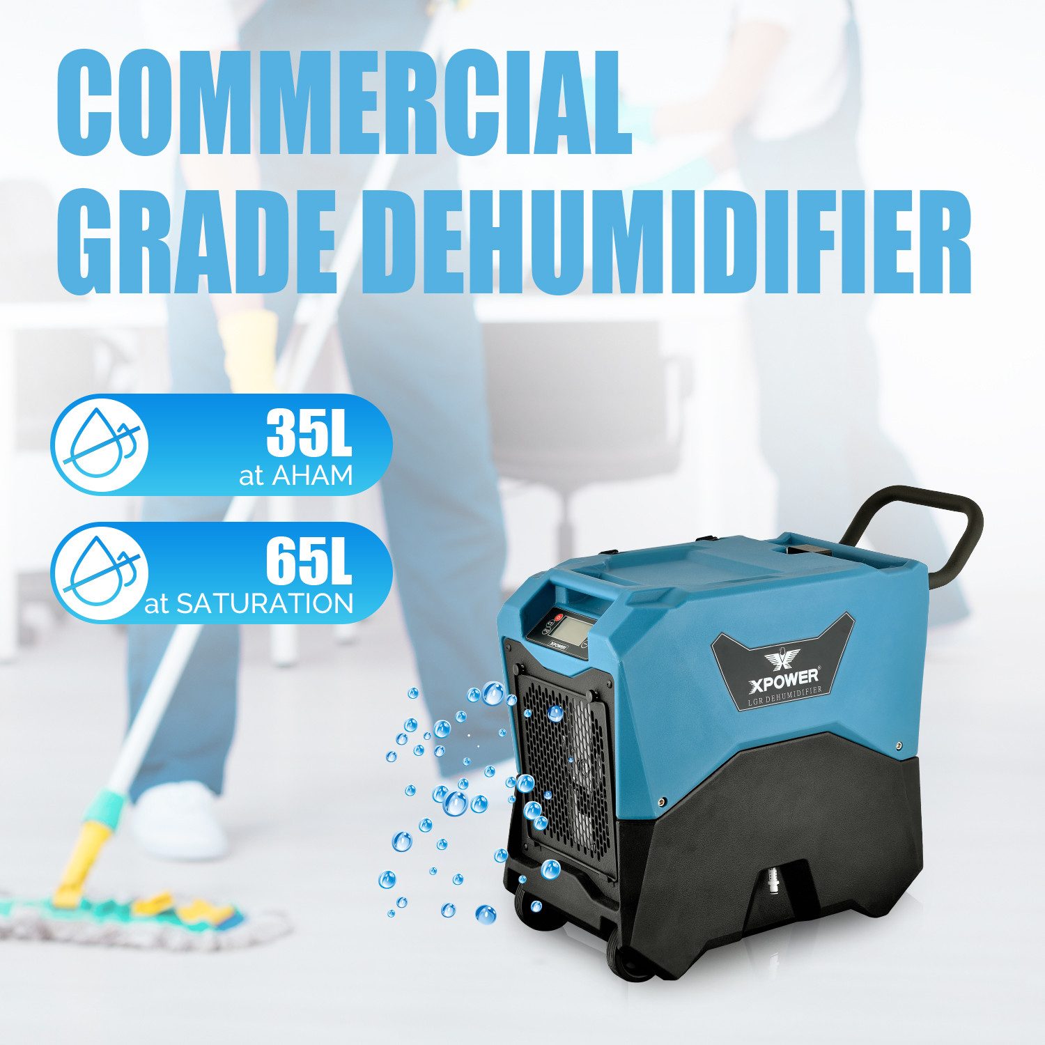 Luftentfeuchter XD-85LH Gewerblicher LGR-Luftentfeuchter mit Griff und Rollen