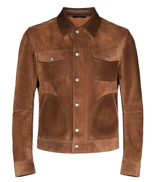 Mens Suede Brown Leather Jacket