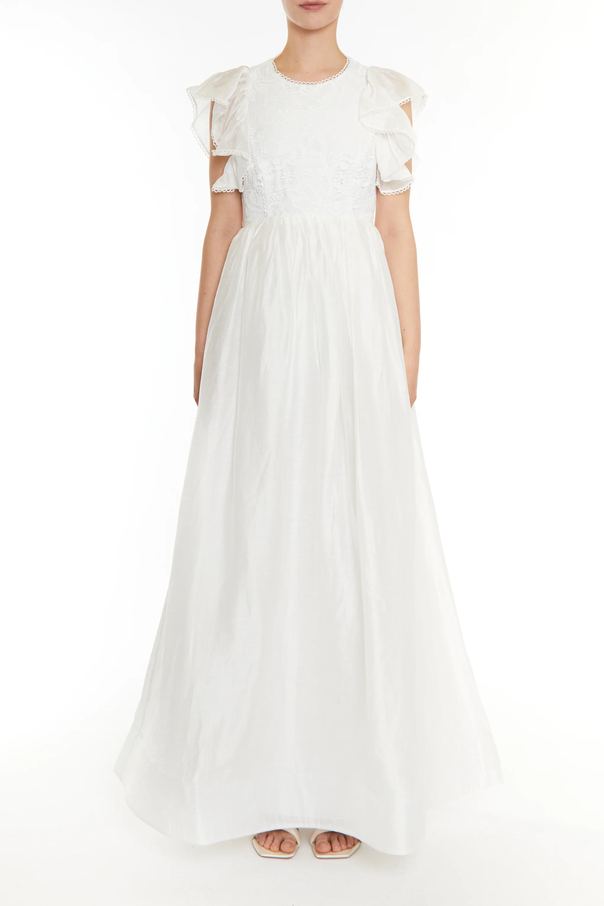 Birdie White Open Back Maxi Dress