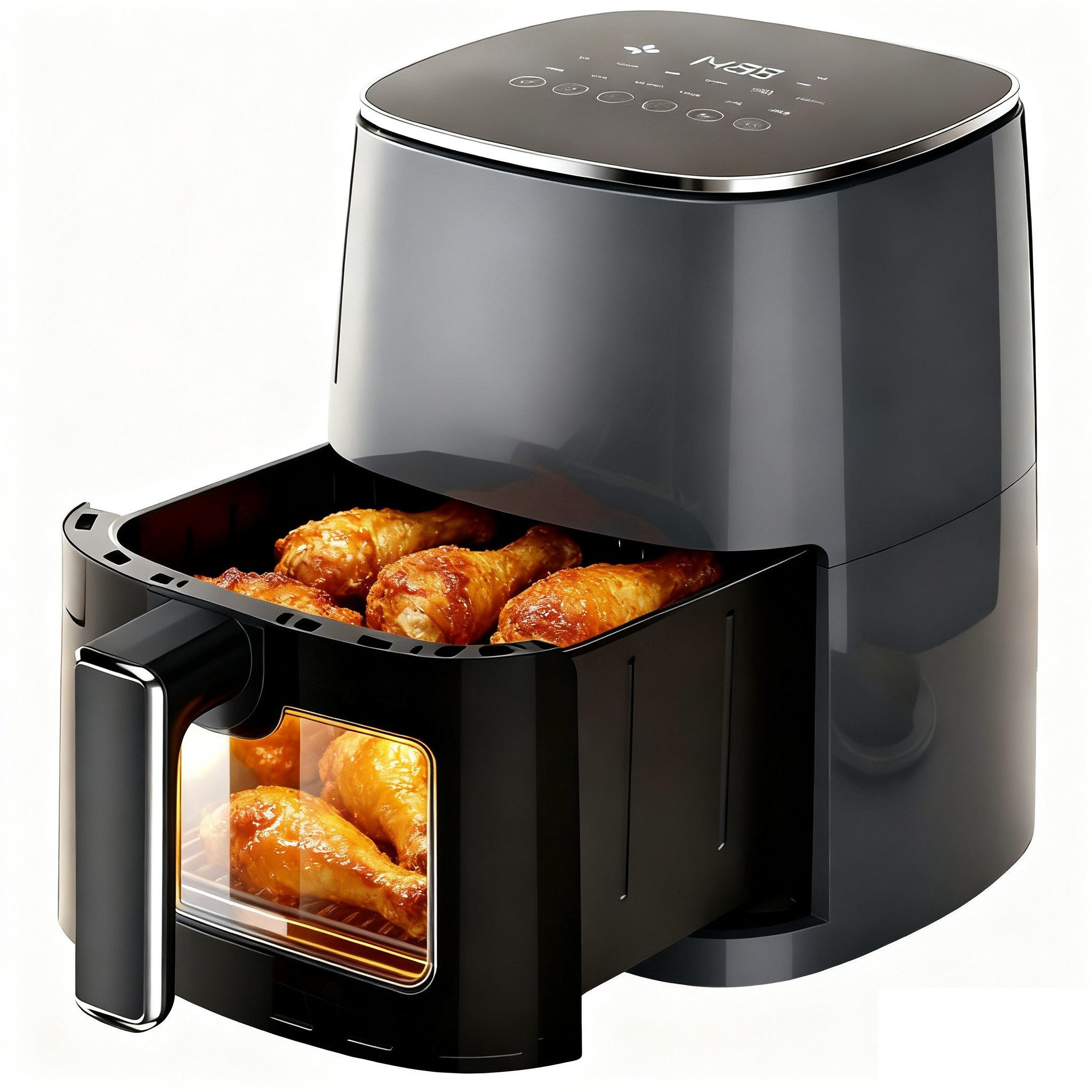 Heißluftfritteuse 6L Ohne Öl Air Fryer Heizluft Fritteuse LED-Touchscreen 12 Programme