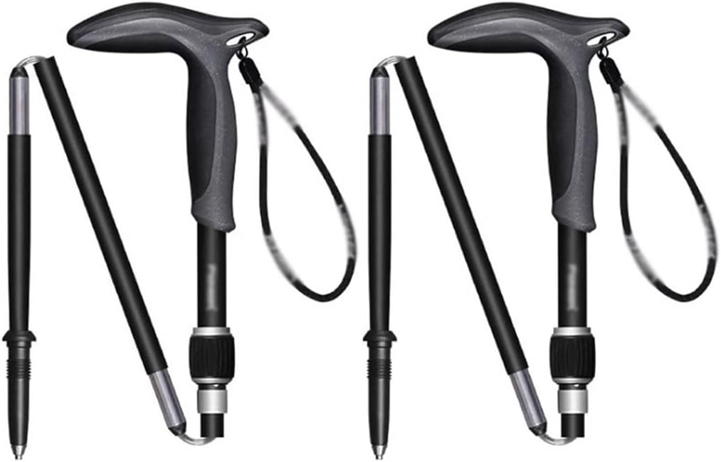 Faltbare Trekkingstöcke Im 2er-Pack, Ultraleichtes Carbonfasermaterial, Outdoor-Wanderstöcke Für Rucksacktouren, Für Männer Und Frauen(95-110cm)