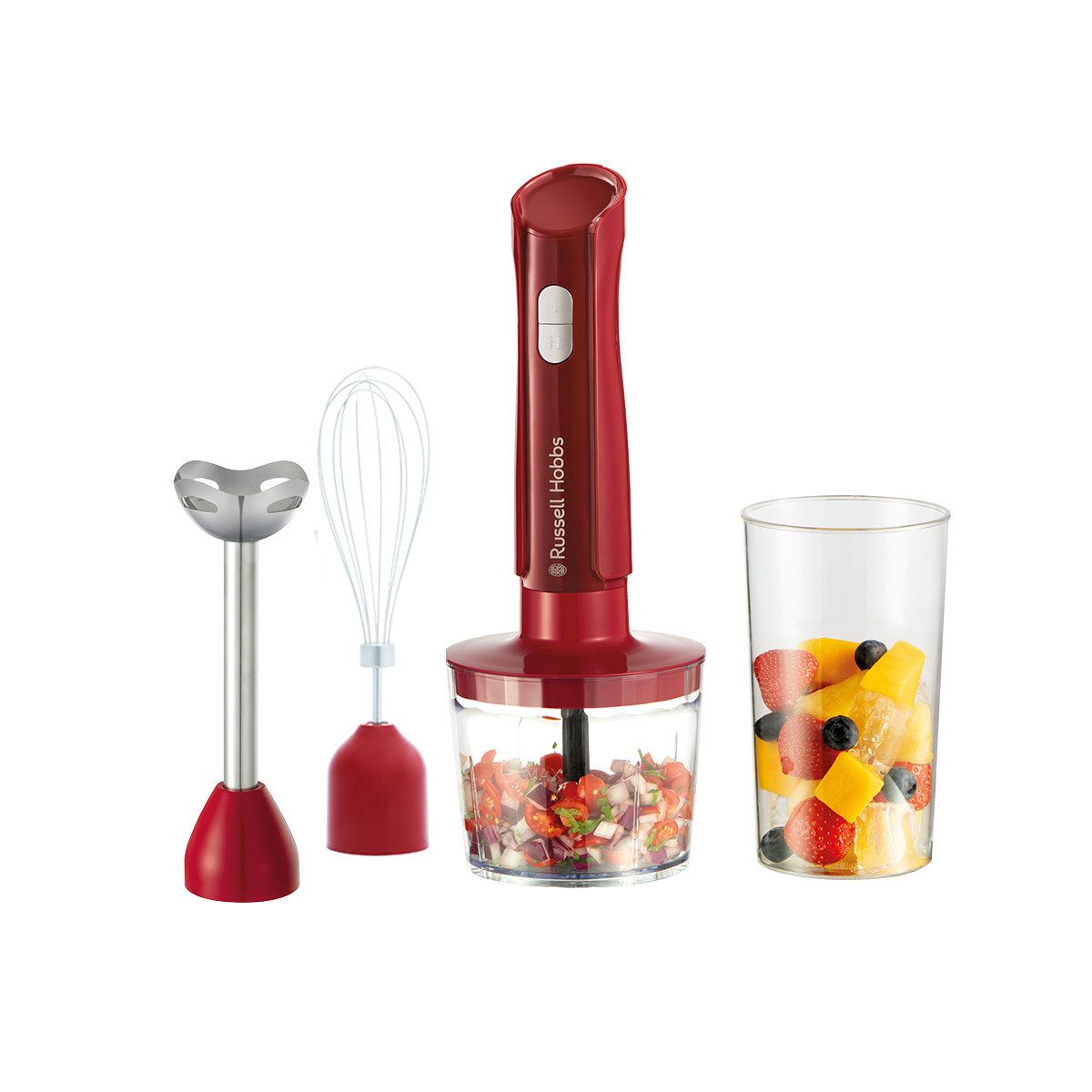 Stabmixer RUSSELL HOBBS Stabmixer 3 in 1 Desire Red 27142-56