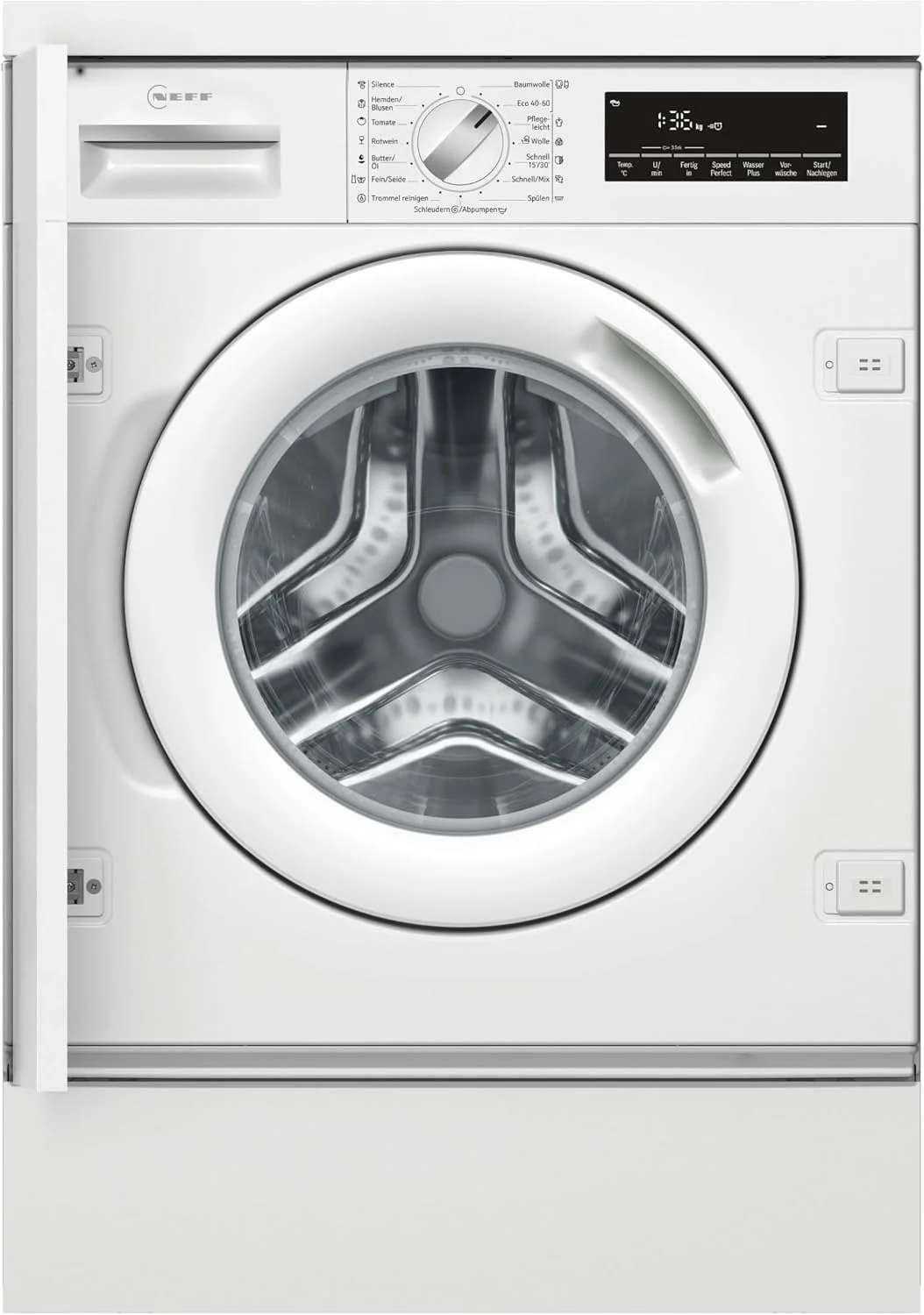 Neff Wäschetrockner, 8 kg, Weiß, W6441X1, Vollintegrierbarer Waschvollautomat, 1400 UpM, Made in Germany, Efficient Silent Drive