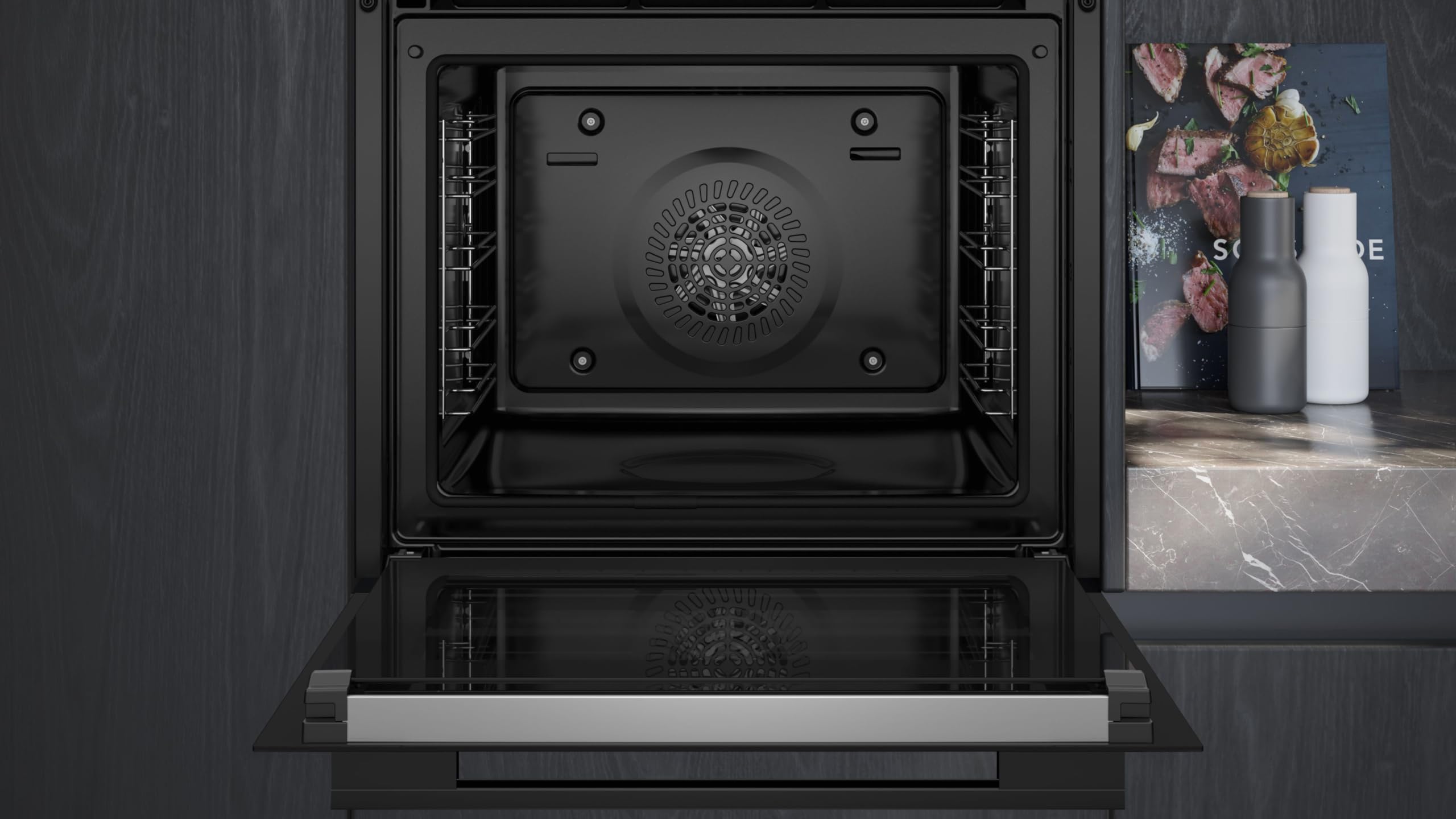 Einbau-Backofen iQ700 HB774G1B1 60 x 60 cm mit Pyrolyse, Air Fry und TFT-Display aus Edelstahl