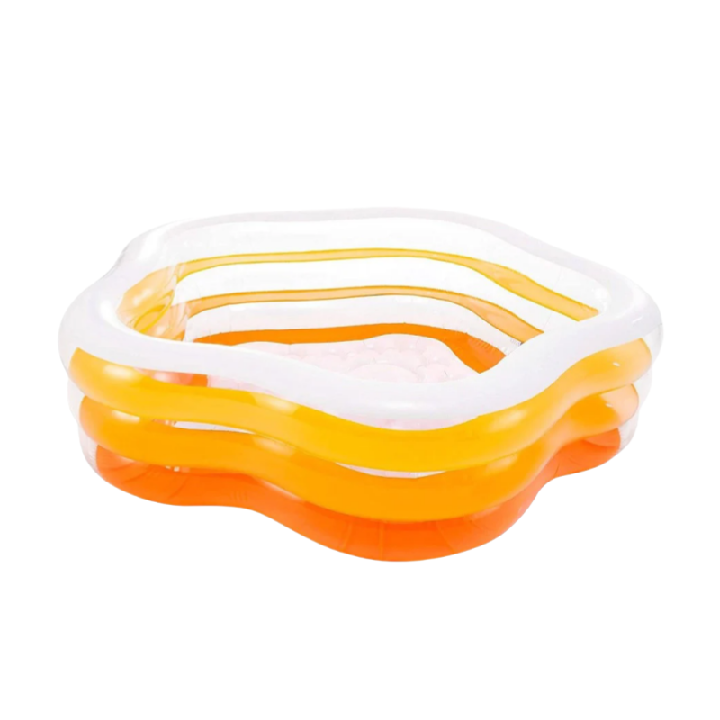Trade Shop - Piscina Gonfiabile A Forma Di Stella 3 Anelli Bambini 185x180x53 Cm Estate