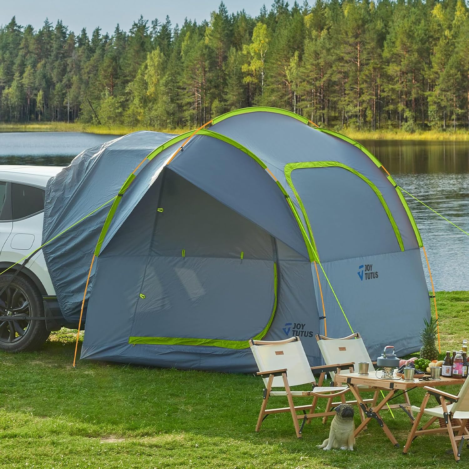 SUV Tent for Camping with Rainfly Double Door Design Car Tent
