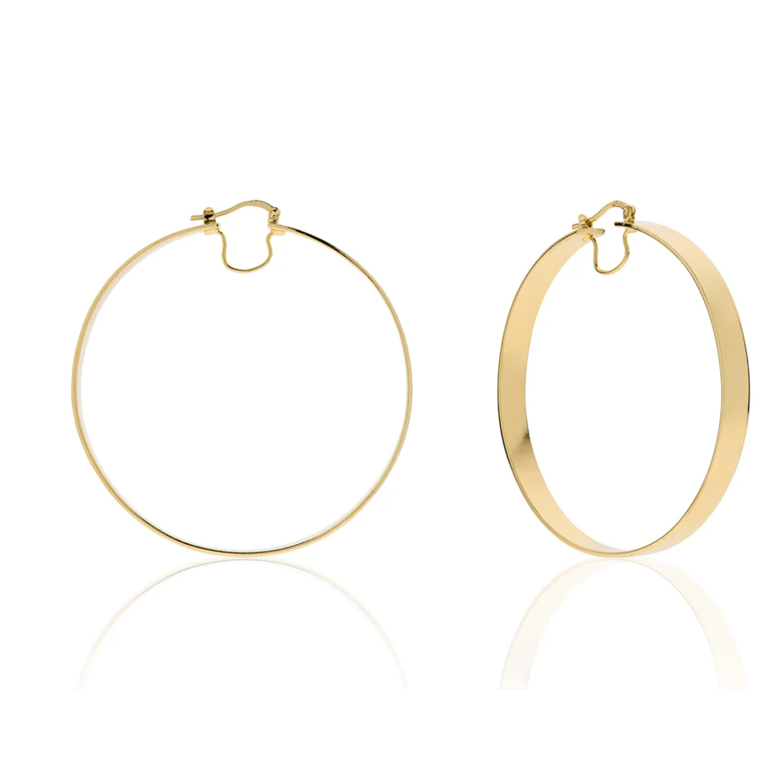 Orecchini Unoaerre 2424 a cerchio  in bronzo dorato