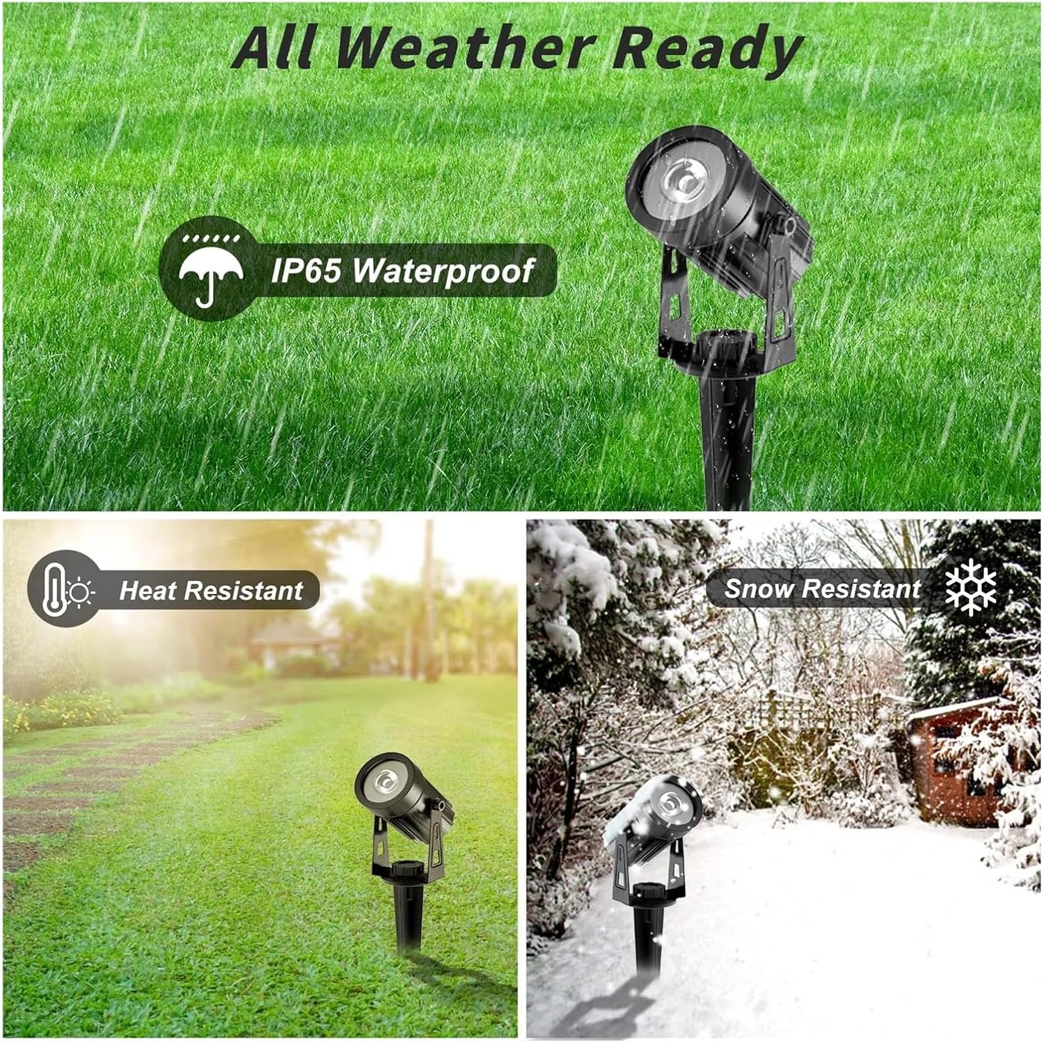 RGB SO LED Außenleuchten IP65 Wasserdicht Garten Dekorative Lampen Hell Energieeffizient Warm Kaltweiß Landschaft Hof Beleuchtung für Weg und Terrasse