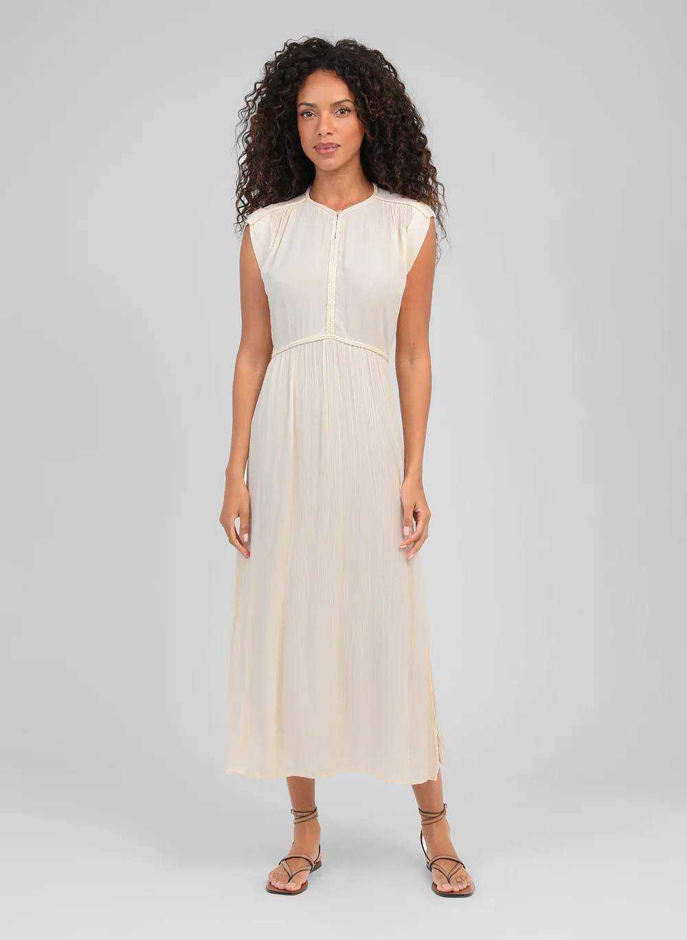 Owestina Maxi Dress �C Vanilla | Women's Luxury Viscose Dress