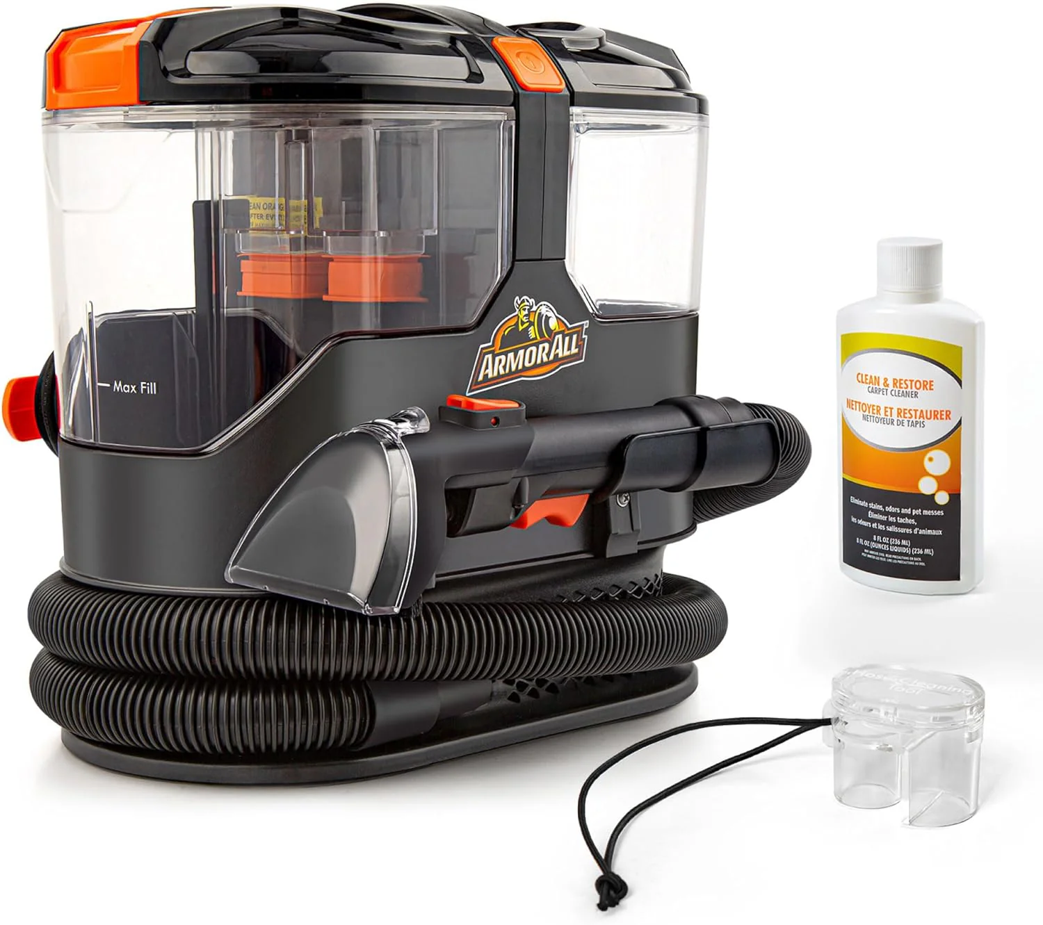 7 Amp Portable Spot Cleaner for Car Cleaning, Carpet and Upholstery Stain Removal