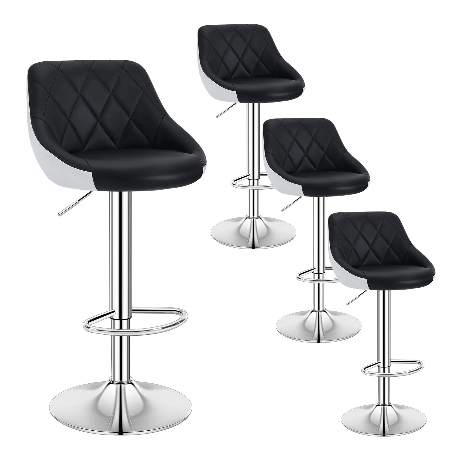 WOLTU Barhocker mit Rückenlehne, höhenverstellbar und drehbar