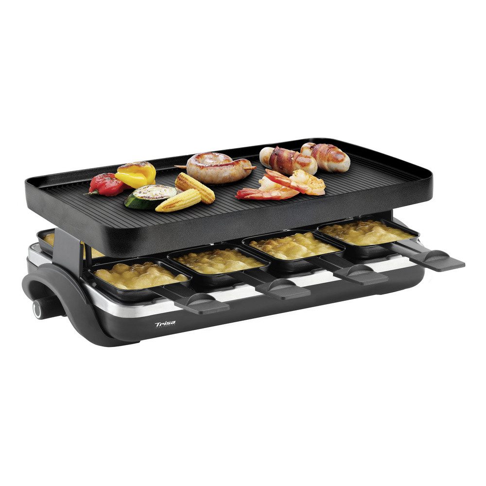 Raclette Trisa Supreme 8 Raclette 8 Pfännchen, Antihaftbeschichtung Schwarz