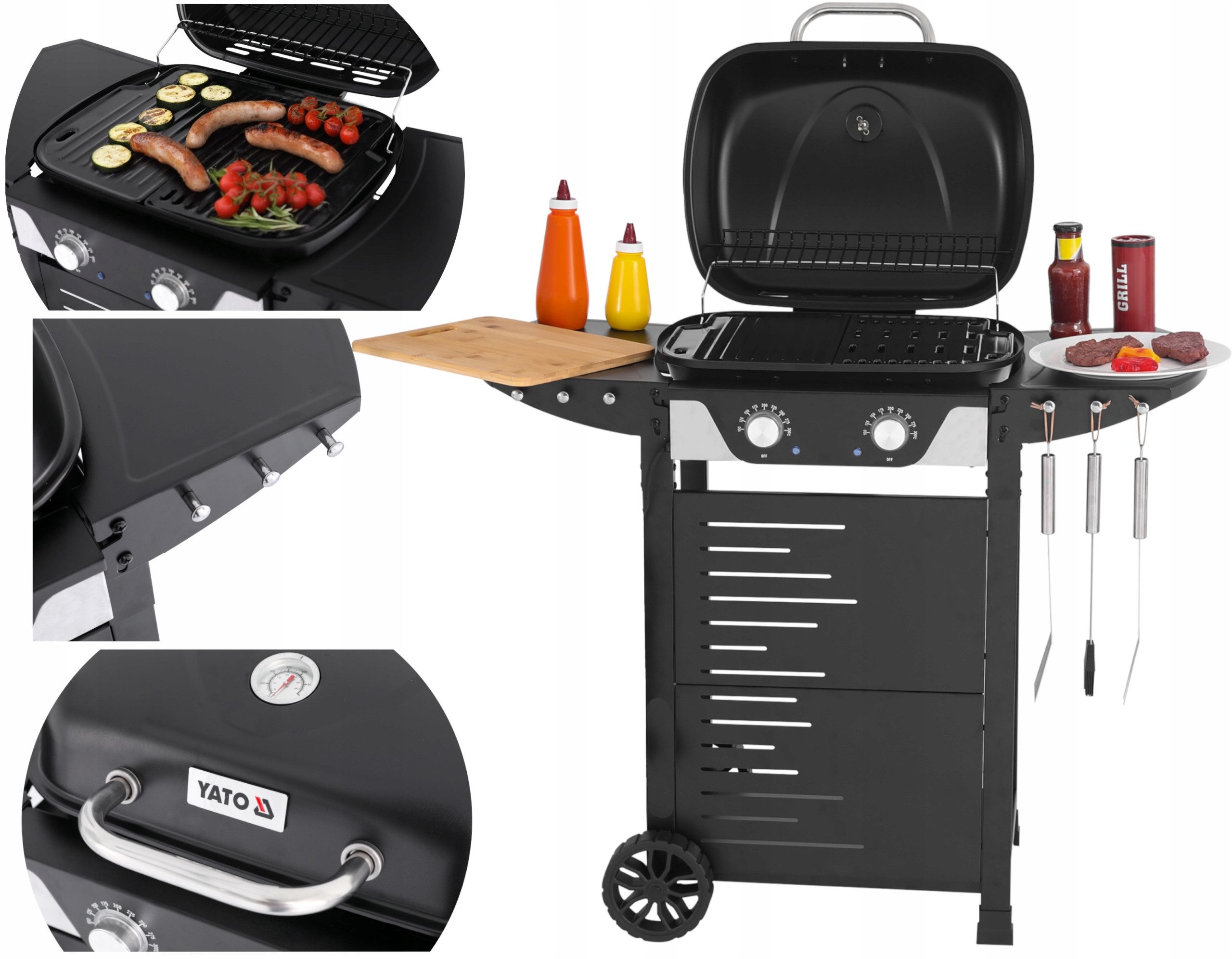 Elektrogrill Elektrogrill 2300W, Standgrill, 47x37 cm