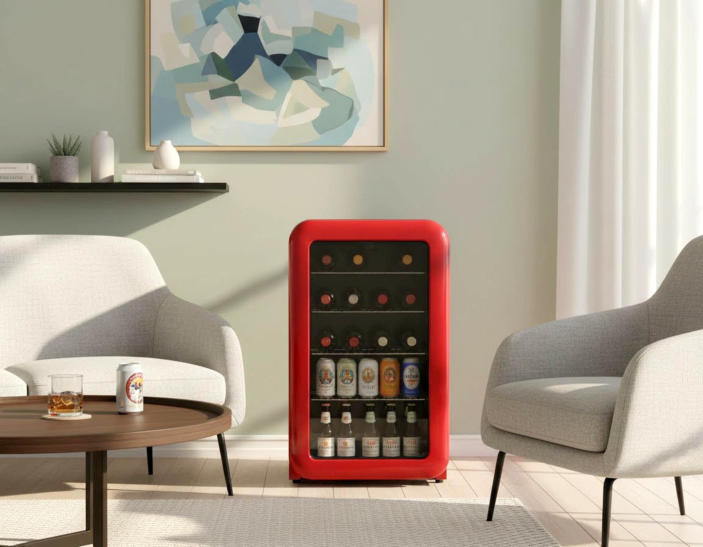 Getränkekühlschrank HBC115ERRH red