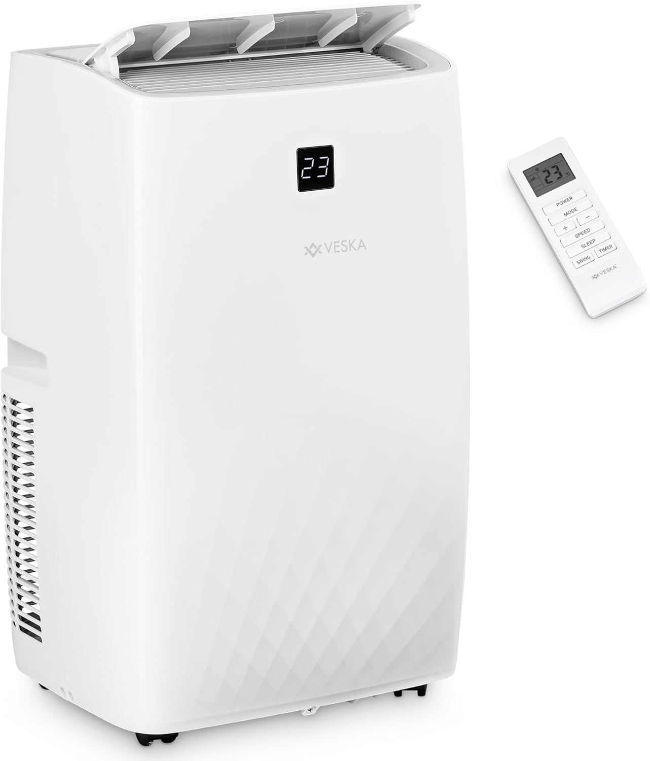 Klimaanlage Mobil 12000 BTU/h (3.500 Watt) - Mobiles Klimagerät 4in1 mit WiFi/App Monoblock Kältemittel - Fernbedienung, 24h-Timer, Luftentfeuchter, Nachtmodus (12000 BTU)