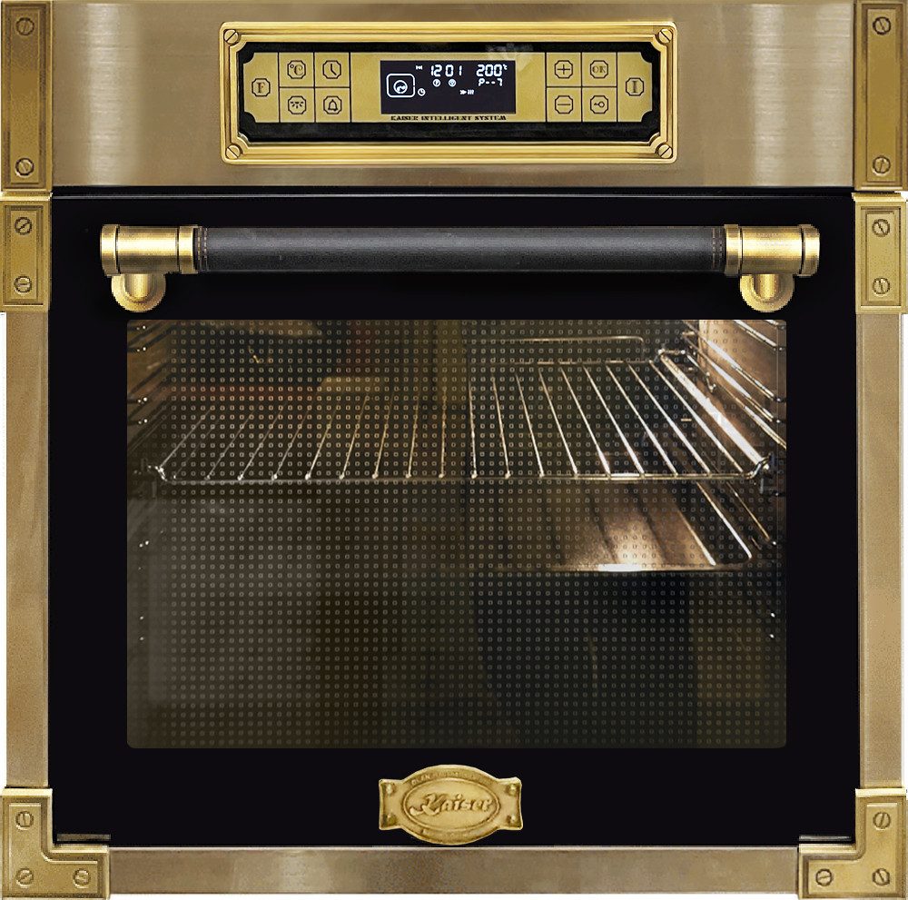 Backofen-Set Herd Set Autark Retro Einbau Backofen Elektro, 80 L mit Glaskeramik Kochfeld 60 cm Einbau Herd 4 QuickHeat-Kochzonen Hi-Light Schwarz EH 6726 AD+KCT 6185 Em ..