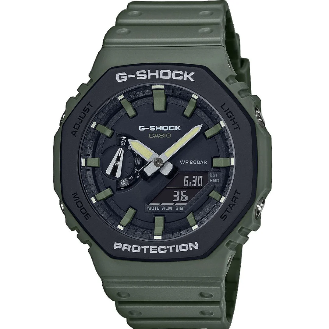 Orologio G-Shock GA-2110SU-3AER nero e verde militare