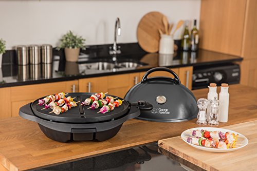 George Foreman Barbecue Elettrico 2 in 1   Grill da Tavolo e Con Pedistallo   Uso interno ed esterno; Ø44,5 cm, Display Temperatura; Vassoio per Grasso; 2400 W, 22460 56 : Amazon.it: Giardino e giardinaggio